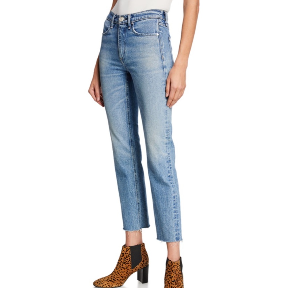 Rag & Bone Ankle Cigarette Mid-Rise Cropped Jeans